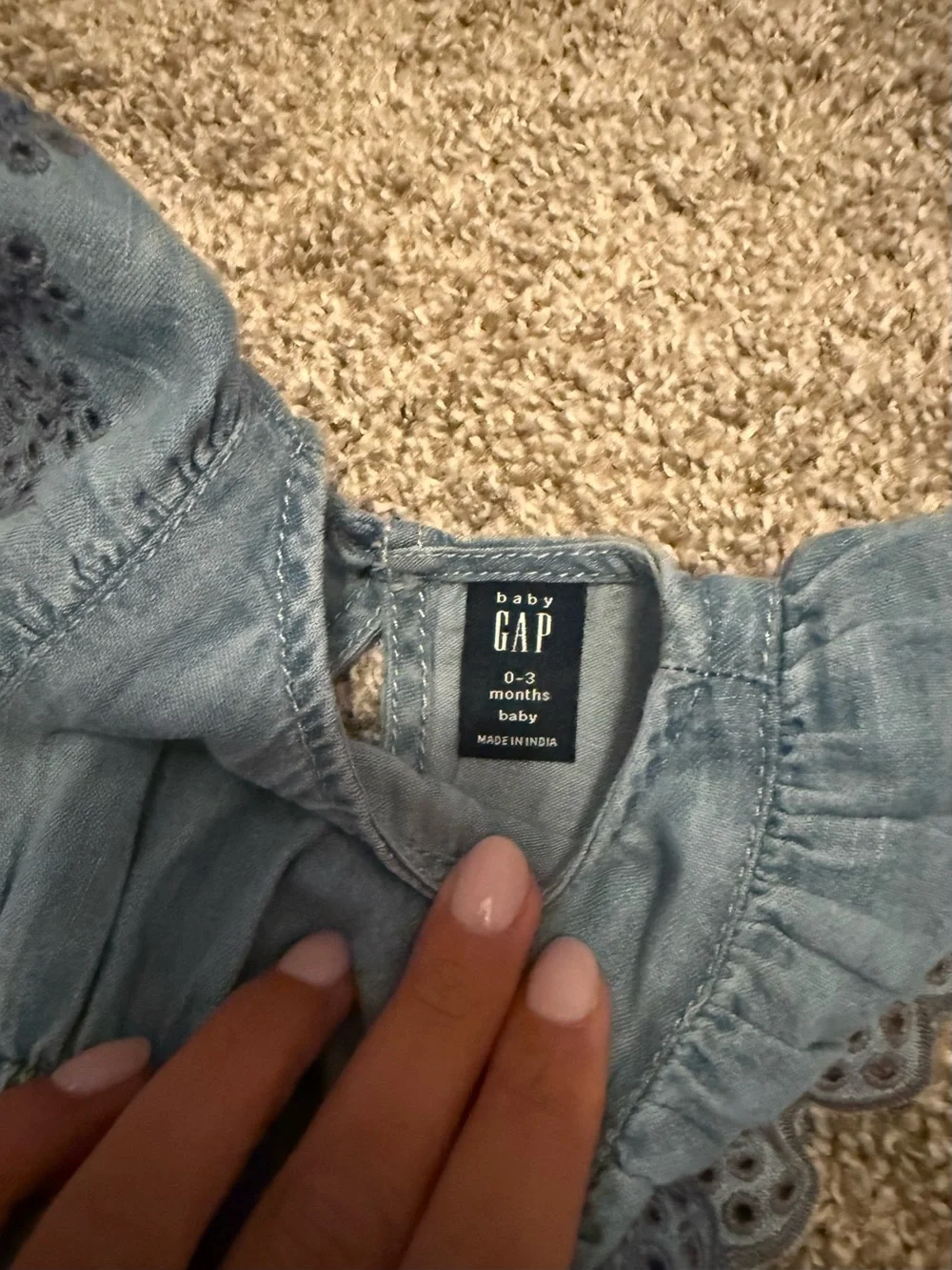 BabyGAP eyelet denim romper